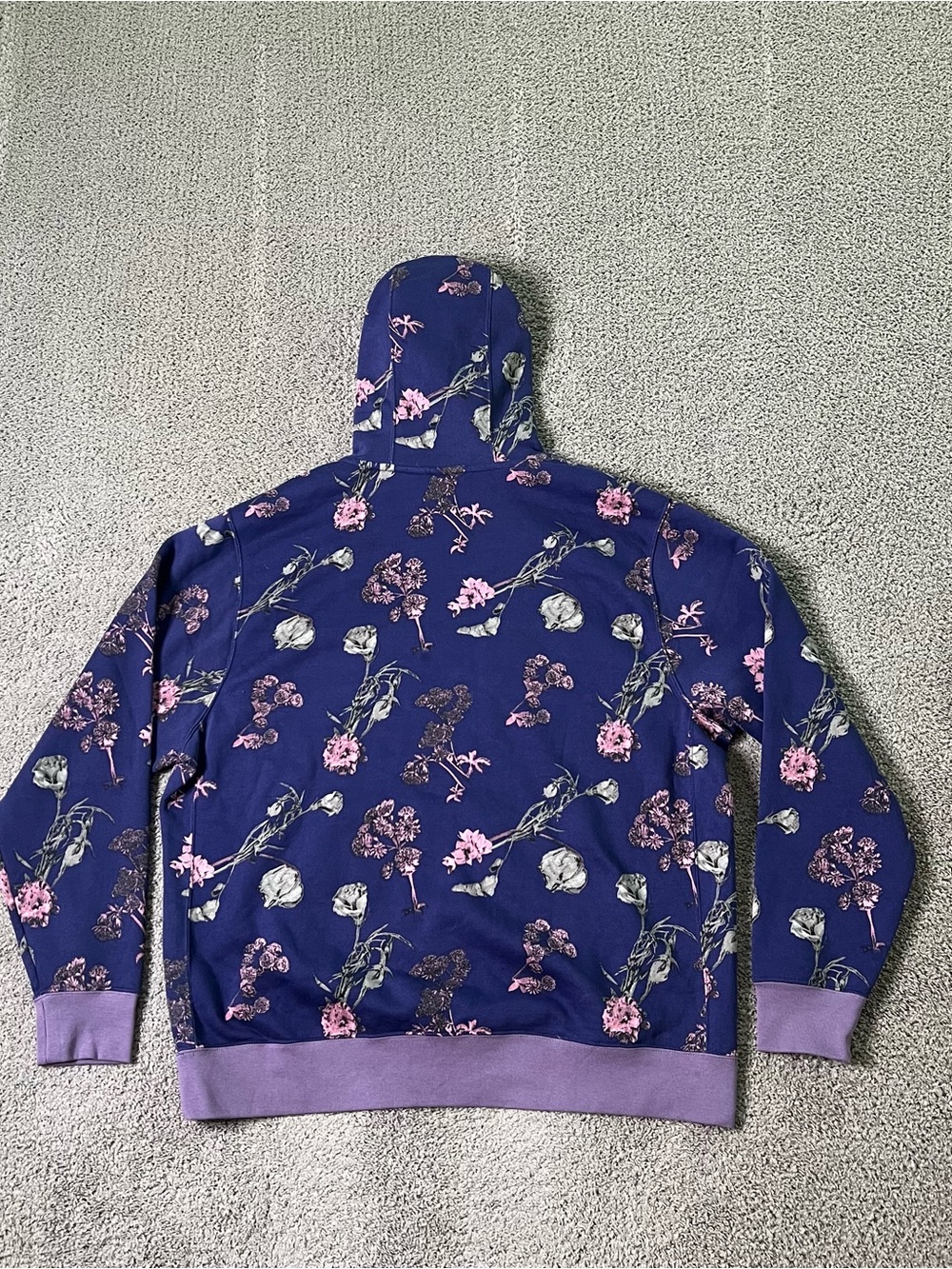 Nike Sportswear Club Fleece Floral Print Pullover Hoodie Men’s Size XL - Picture 2 of 14